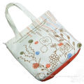 Fancy Recycled Fabric Shopping Bags / Canvas Tote Bags For Vegetable / Grocery / Wine Packing